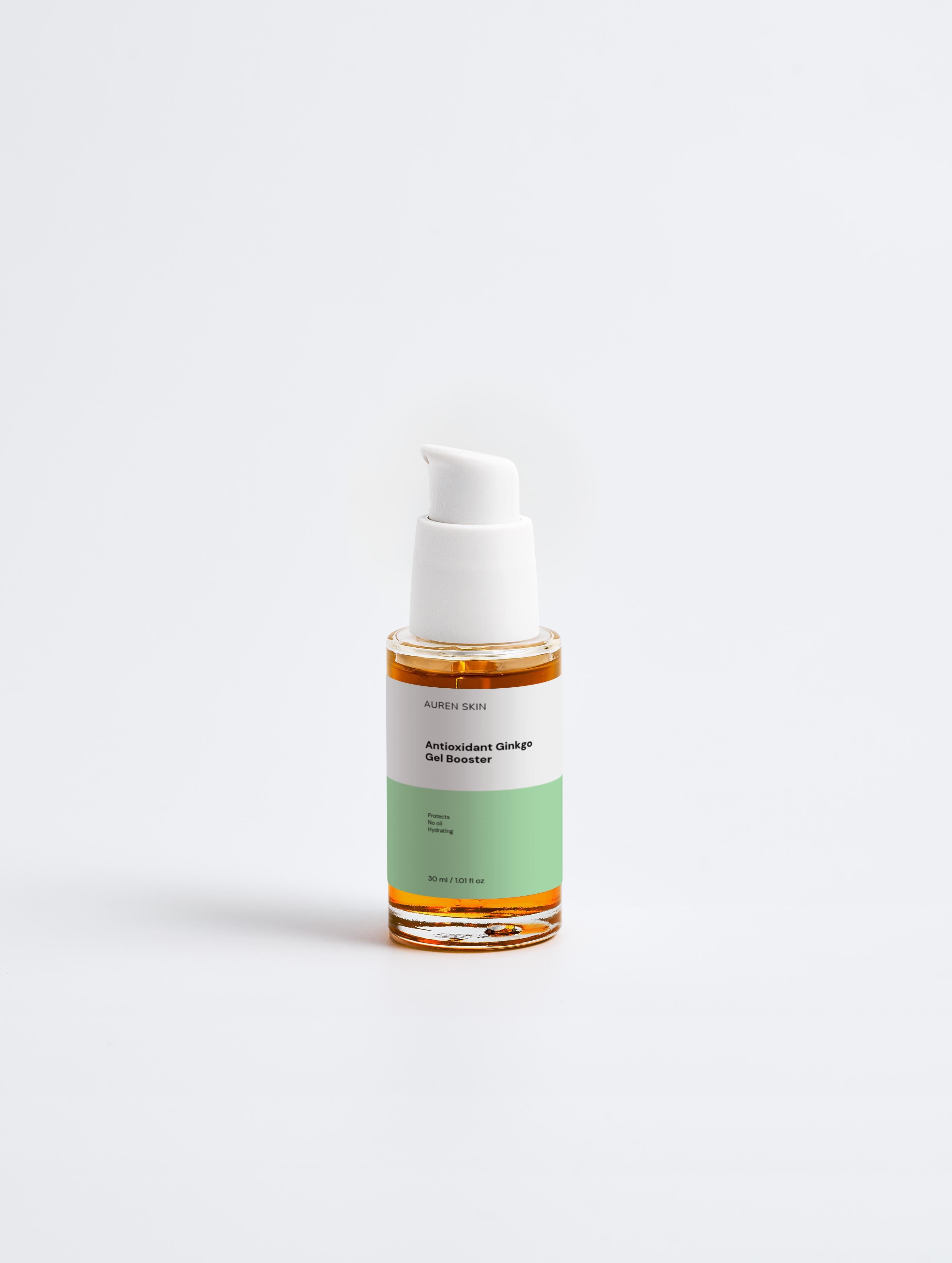 Vital Glow Antioxidant Ginkgo Gel BoosterVital Glow Antioxidant Ginkgo Gel Booster hydrates, protects, and revitalizes skin with powerful antioxidants for a firmer, radiant glow